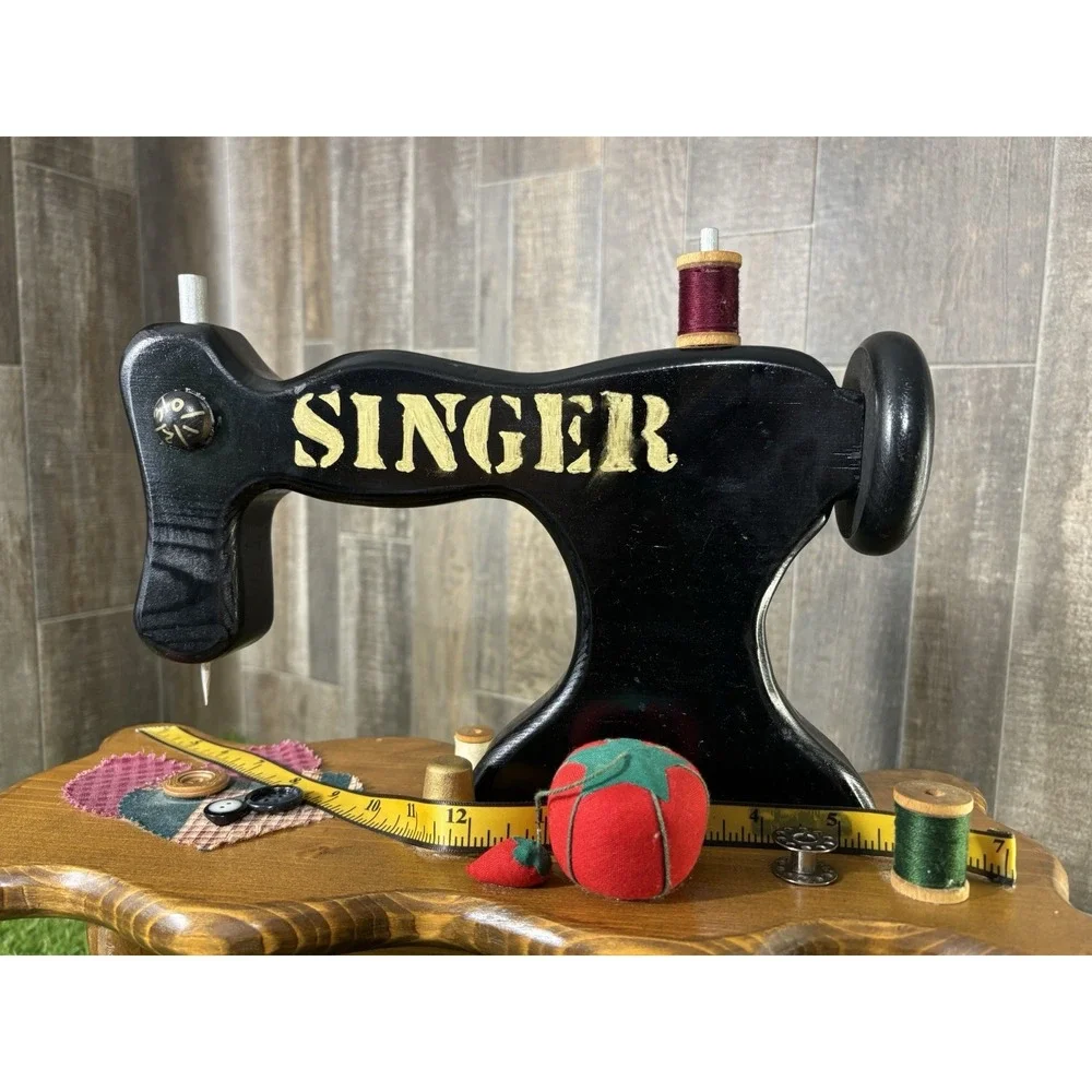 Vintage Wooden Singer Sewing Machine Display Table‎ Sewing Decor